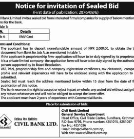 Invitation For Sealed Bid