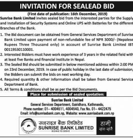 Invitation for Sealed Bids