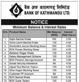 Interest Rate Notice