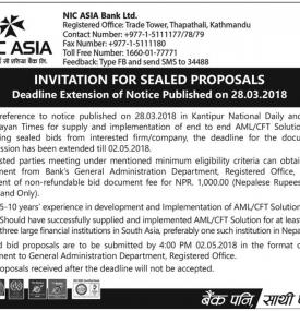 Invitation of Sealed Proposal