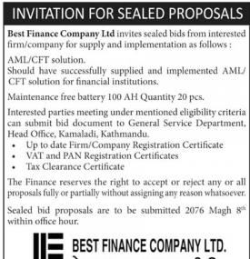 Invitation for Sealed Proposal