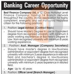 Banking Career Opportunity