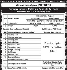 New Interest Rates