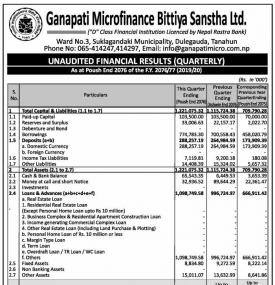 Unaudited Financial Results (Quarterly)