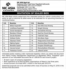 Invitation of Sealed Bids