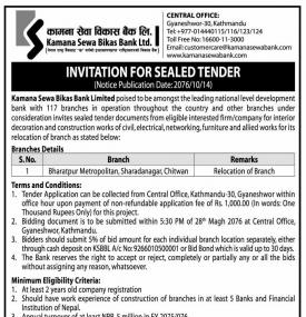 Invitation for Sealed Tender