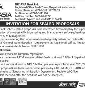 Invitation of Sealed Proposal