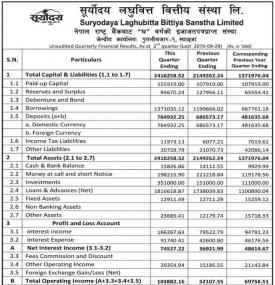 Unaudited Quarterly  Financial Results