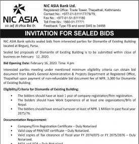 Invitation for Sealed Bids