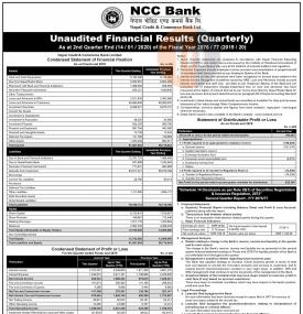 Unaudited Financial Results (Quarterly)