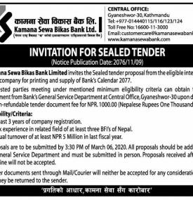 Invitation for Sealed Tender