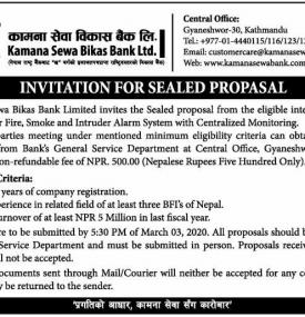 Invitation for Sealed Proposal