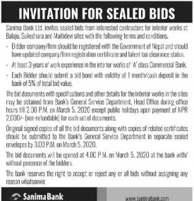 Invitation for Sealed Bids