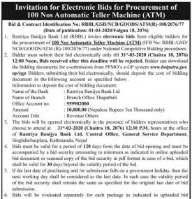 Invitation for Electronic Bids