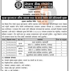नेपाल बैंकमा जागिर खुल्यो