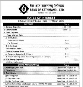 New Interest Rates Notice