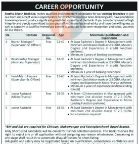 Career Opportunity