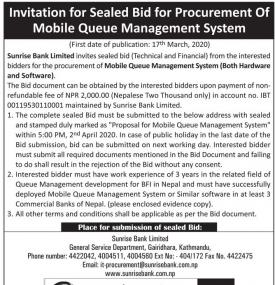 Invitation for Sealed Bids - Mobile Queue Mgmt System