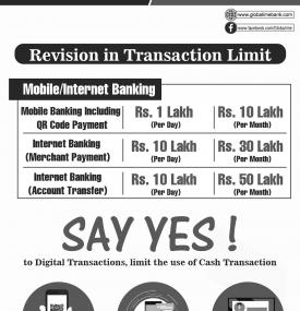 Revision in the transaction limit