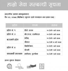 लक्ष्मी बैंकको सेवा सम्बन्धी सूचना