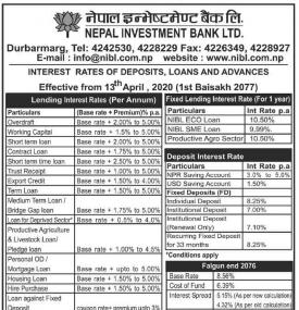 Interest Rates Notice
