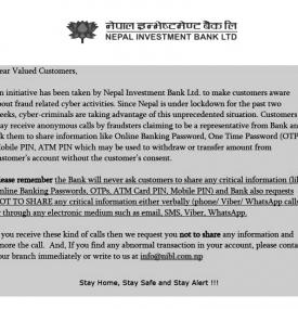 Important notice on cyber security