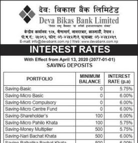 Interest Rate Notice