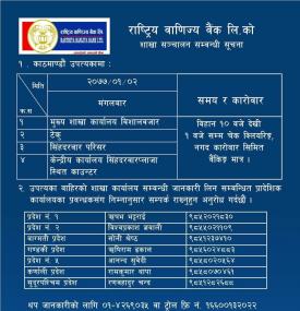 Branch Opening Notice