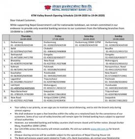 Branch Opening Schedule - Inside Valley 