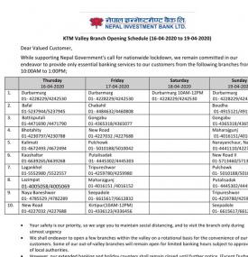 Branch Opening Notice (Outside & Inside Valley)