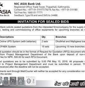 Invitation of Sealed Bids