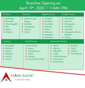 Nabil Branch Opening Notice