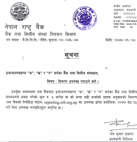 राष्ट्र बैंकले माग्यो ५ करोडभन्दा बढी ऋण लिने व्यक्तिको विवरण