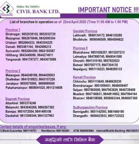 Civil Banking Hours Service