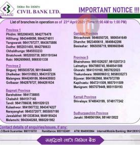 Civil Banking Hours Service