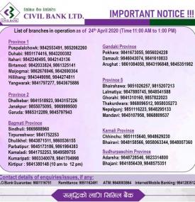 Civil Banking Hours Service