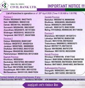 Civil Branch Opening Notice