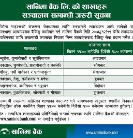 Branch Opening Schedule (Inside Valley)