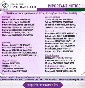 Banking Hours Notice 