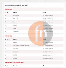 EBL Branch Opening Notice