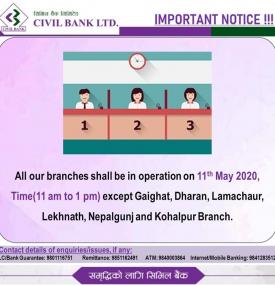 Civil Banking Hours Service