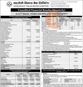Unaudited Financial Result Quarterly 