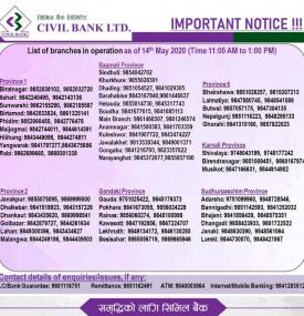 Banking Hours Notice