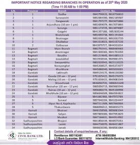 Civil Banking Hours Service