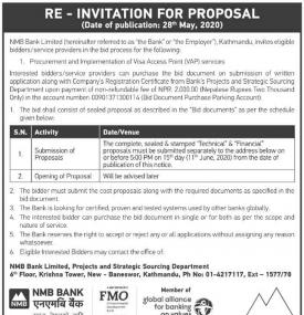 Re-Invitation for Proposal