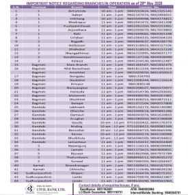 Civil Banking Hours Service
