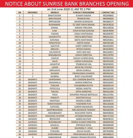 Sunrise Banking Hours Update