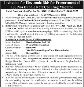 Invitation for  Electronic Bids