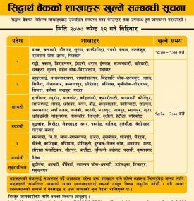 SBL Branch Opening Hours