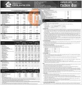Unaudited Financial Results (Quarterly)